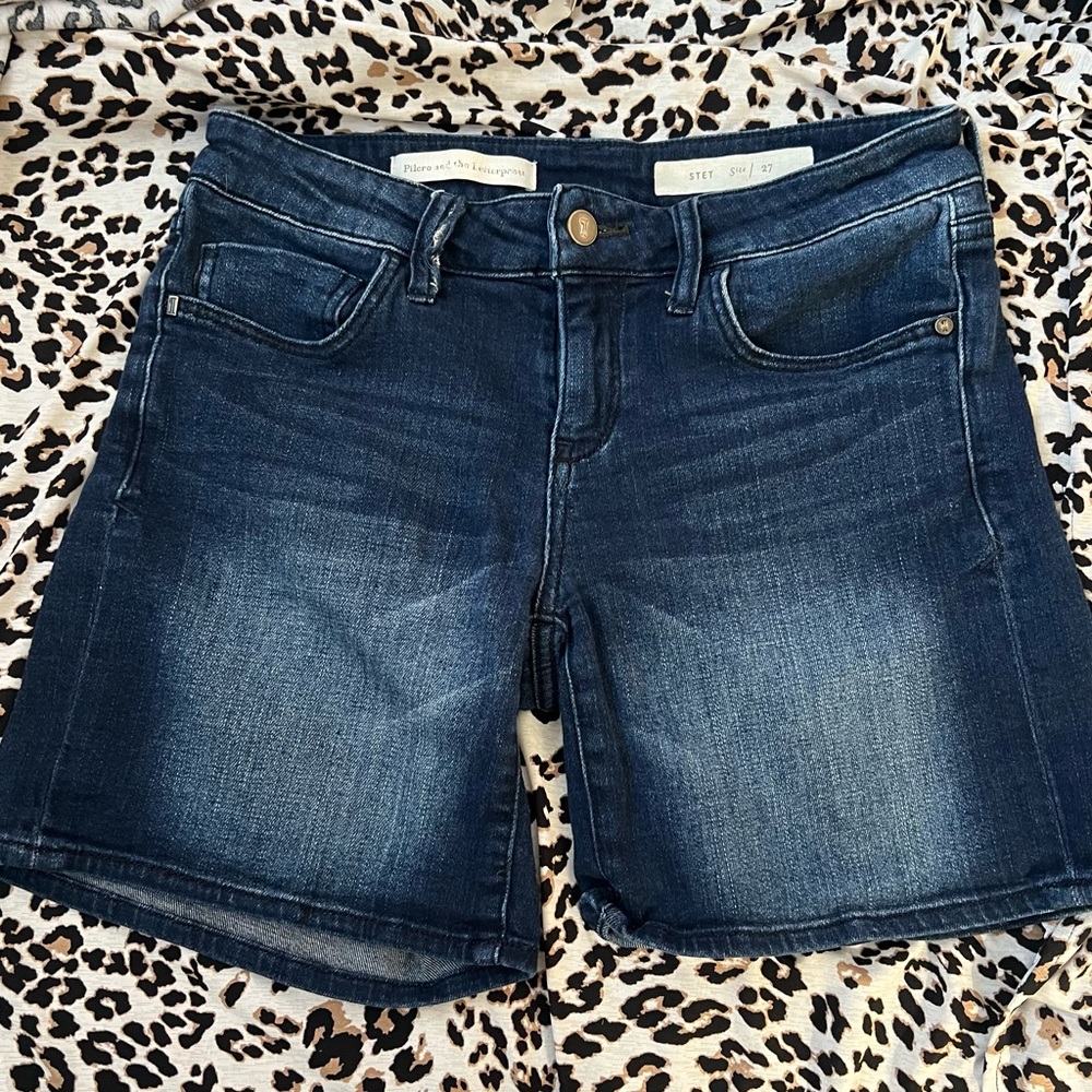 Anthropologie Pilcro and the letterpress denim jean shorts